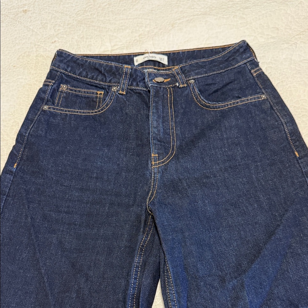 Mango Deep Blue Straight Jeans